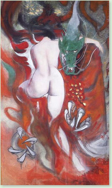 墨彩画（道成寺）